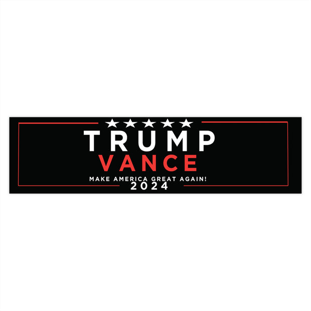 Premium Trump Vance 2024 Bumper Sticker - Black Edition