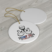 Limited Edition Donald Trump Rally 2024 Funny Christmas Ornament - Christmas Great Again!