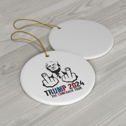 Limited Edition Donald Trump Rally 2024 Funny Christmas Ornament - Christmas Great Again!