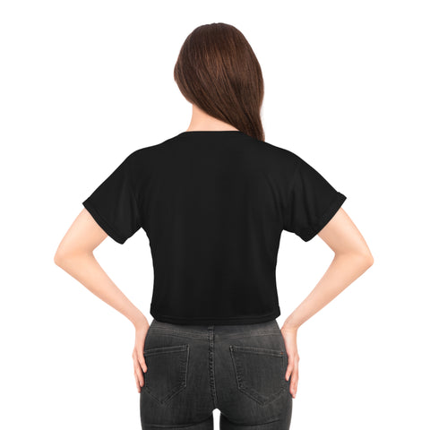 Trump 2024 Take America Back Women's Black Crop Top