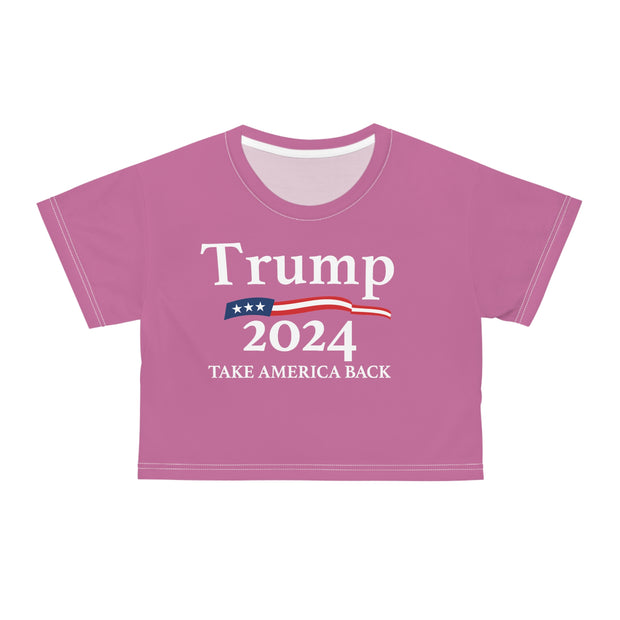 Pink Trump 2024 Rally Women Crop Top