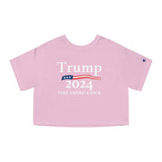 Women Crop Top Trump 2024 Take America Back T-Shirt