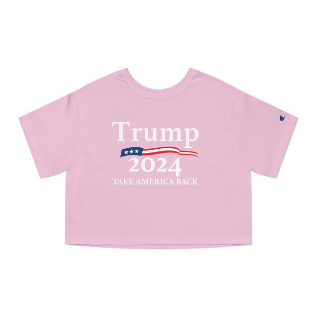 Women Crop Top Trump 2024 Take America Back T-Shirt