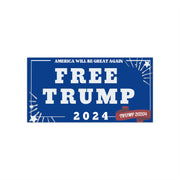 Trump 2024 Blue Bumper Sticker - Free Donald Trump