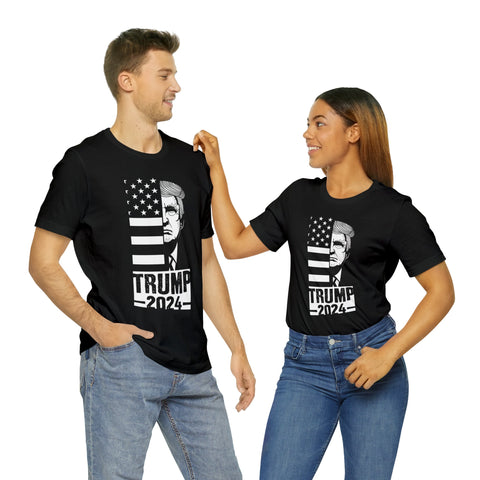 Get Your Stylish Trump 2024 T-Shirt - American Flag Trump 2024 Rally Shirts Limited Edition | FREETRUMP.COM