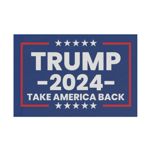 Trump Rally Truck Flag Take America Back 2024 Blue