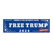 Trump 2024 Blue Bumper Sticker - Free Donald Trump