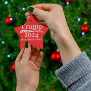 Limited Edition Donald Trump Rally 2024 Christmas Ornament - Make Christmas Great Again!