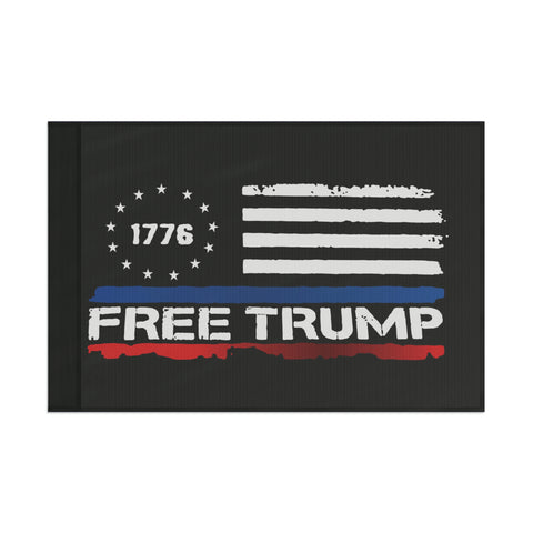 1776 Free Donald Trump Patriotic Flag - American Pride Vintage Flag