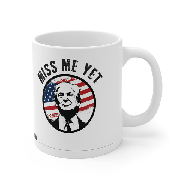 White Trump Mugshot coffee cup | Trump 2024 Rally Campaign Products