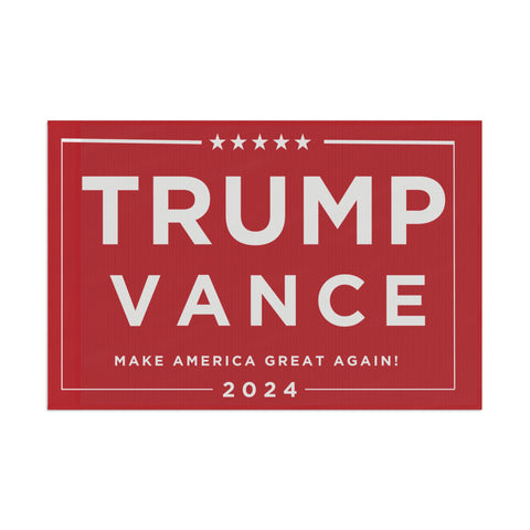 Red Trump Vance Rally Truck Flag Make America Great Again 2024