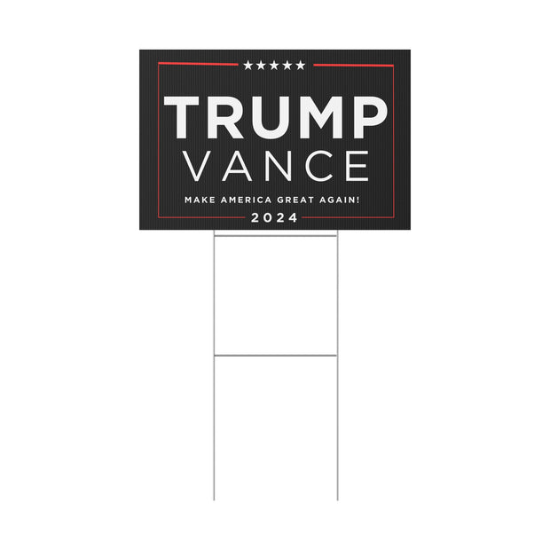 Trump Vance 2024 Yard Sign - Make America Great Again Campaign Sign