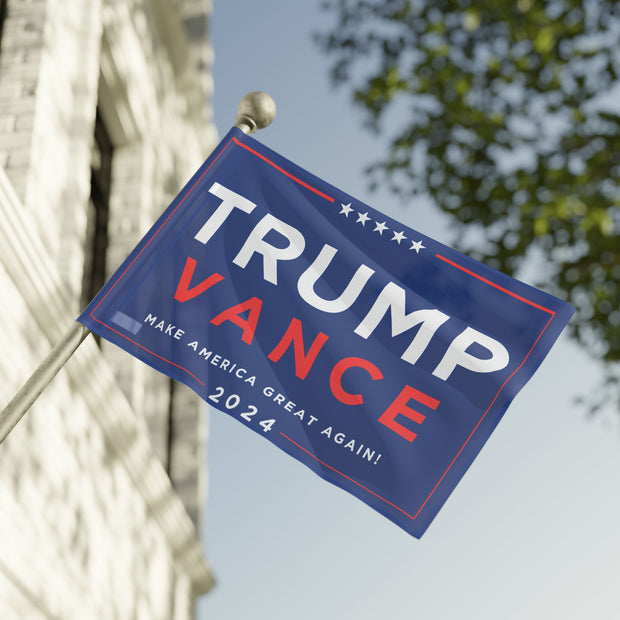 Trump and JD Vance Make America Great Again Blue Truck Flag