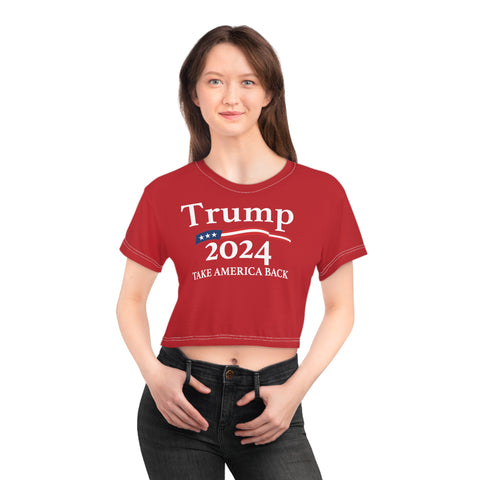 Trump 2024 Rally Women Red Crop Top