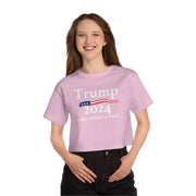 Women Crop Top Trump 2024 Take America Back T-Shirt