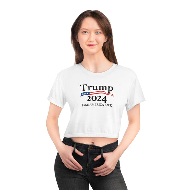 White Trump 2024 Rally Women Crop Top