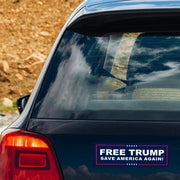 Official Free Trump Rally 2024 Bumper Sticker BLUE