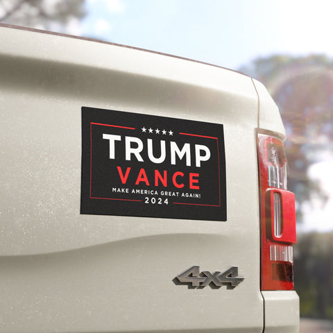 Trump Vance 2024 Car Magnet – Black Background Edition