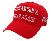 Trump Hat 2024 with Make America Great Again slogan and American flag patch