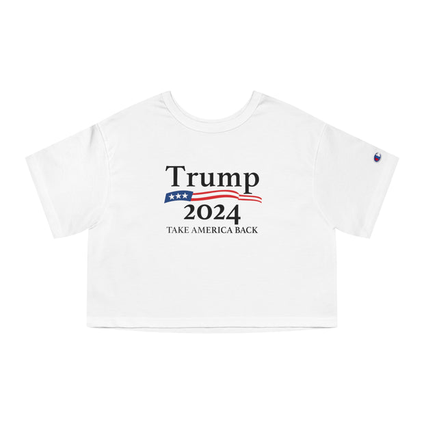 Women Crop Top Trump 2024 Take America Back T-Shirt