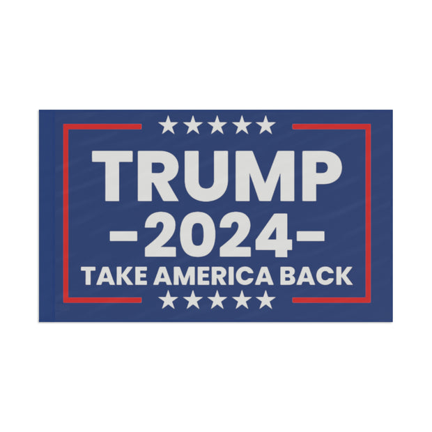 Trump Rally Truck Flag Take America Back 2024 Blue