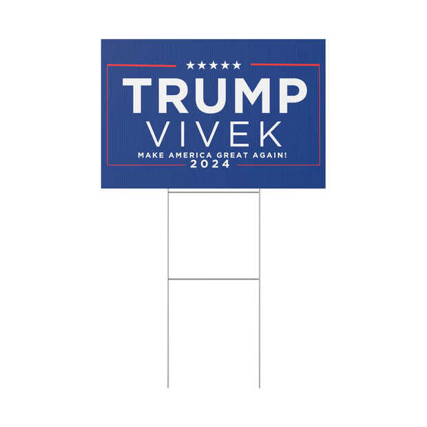Trump & Vivek 2024: Make America Great Again - Premium Yard Garden Sign