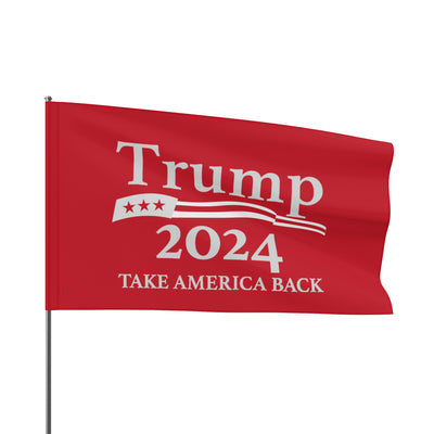 Red Donald Trump Take America Back Flag Rally 2024