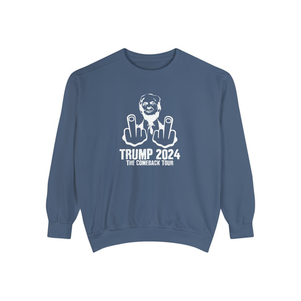 Trump 2024 Comeback Tour Sweatshirt - Bold Political Statement Apparel