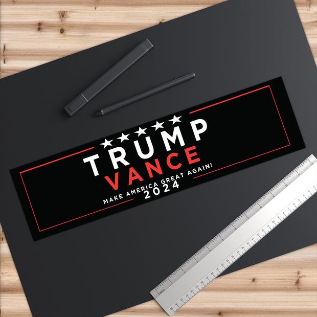 Premium Trump Vance 2024 Bumper Sticker - Black Edition