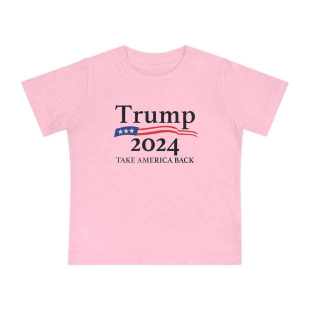 Baby 'Trump 2024 - Take America Back' Short Sleeve Onesie USA