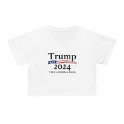 White Trump 2024 Rally Women Crop Top