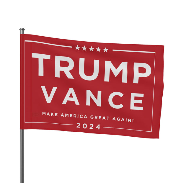 Red Trump Vance Rally Truck Flag Make America Great Again 2024