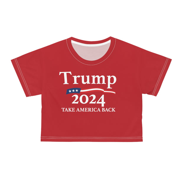 Trump 2024 Rally Women Red Crop Top