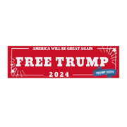 Red Free Trump 2024 Bumper Sticker - Make America Great Again!