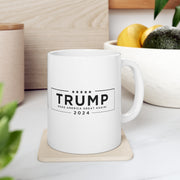 White Trump Mugshot coffee cup | Trump 2024 Rally Campaign