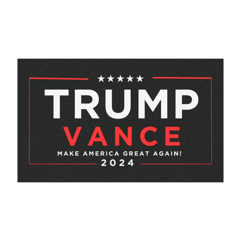 Trump Vance 2024 Car Magnet – Black Background Edition