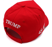 Trump Hat 2024 with Make America Great Again slogan and American flag patch