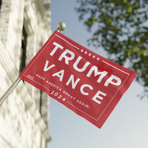 Red Trump Vance Rally Truck Flag Make America Great Again 2024