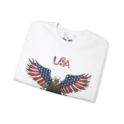 Trump USA Freedom Eagle Sweatshirt - USA Flag Colors with FREETRUMP