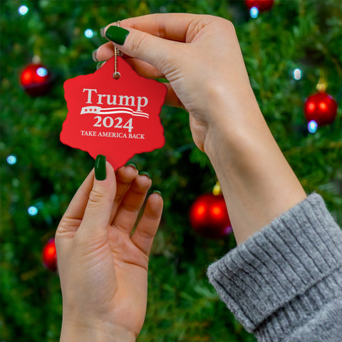 Limited Edition Donald Trump Rally 2024 Christmas Ornament - Make Christmas Great Again!