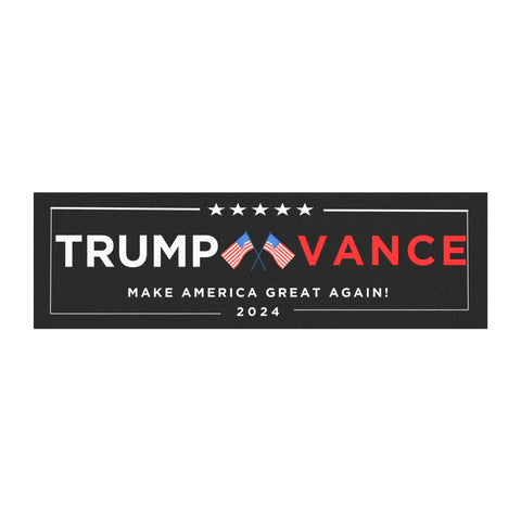 Trump Vance 2024 Car Magnet – Black Background Edition