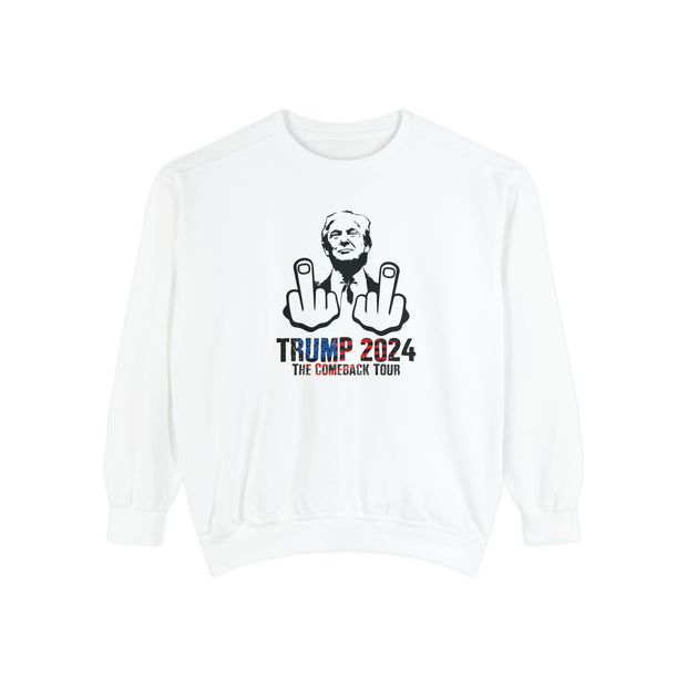 Trump 2024 Comeback Tour Sweatshirt - Bold Political Statement Apparel