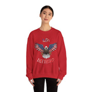 Trump USA Freedom Eagle Sweatshirt - USA Flag Colors with FREETRUMP