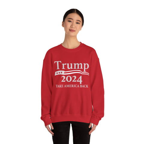 Trump 2024 Take America Back Sweatshirt - Show Your Support in Style this Winter