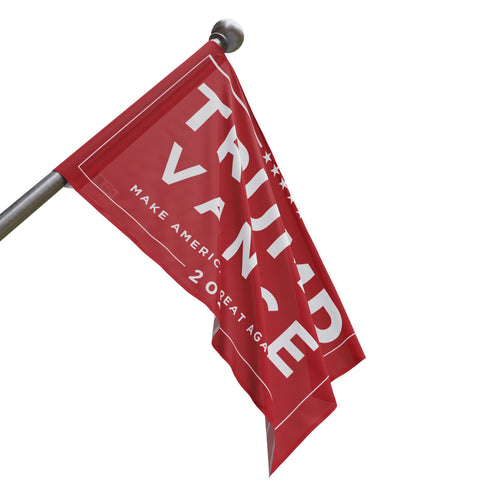 Red Trump Vance Rally Truck Flag Make America Great Again 2024