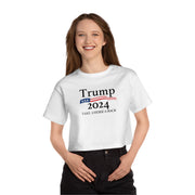 Women Crop Top Trump 2024 Take America Back T-Shirt