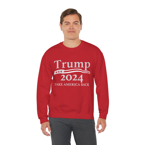 Trump 2024 Take America Back Sweatshirt - Show Your Support in Style this Winter