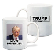 White Trump Mugshot coffee cup | Trump 2024