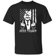 Free Trump 2024 T-shirt Middle Finger American Flag