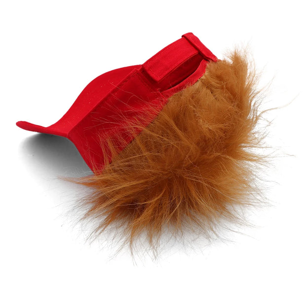 Trump Visor Wig - Trump Hat Wig 2024 - Make America Great Again